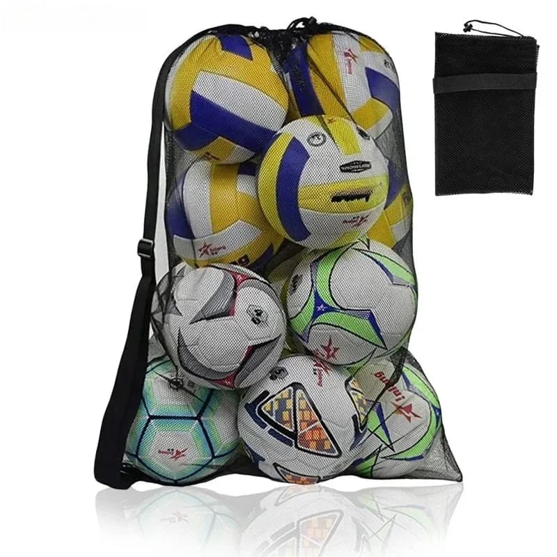 GraceBloom Mesh Soccer Ball Bag Extra Large Drawstring - Image 1