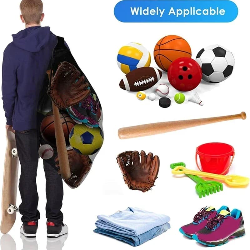 GraceBloom Mesh Soccer Ball Bag Extra Large Drawstring thumbnail 5